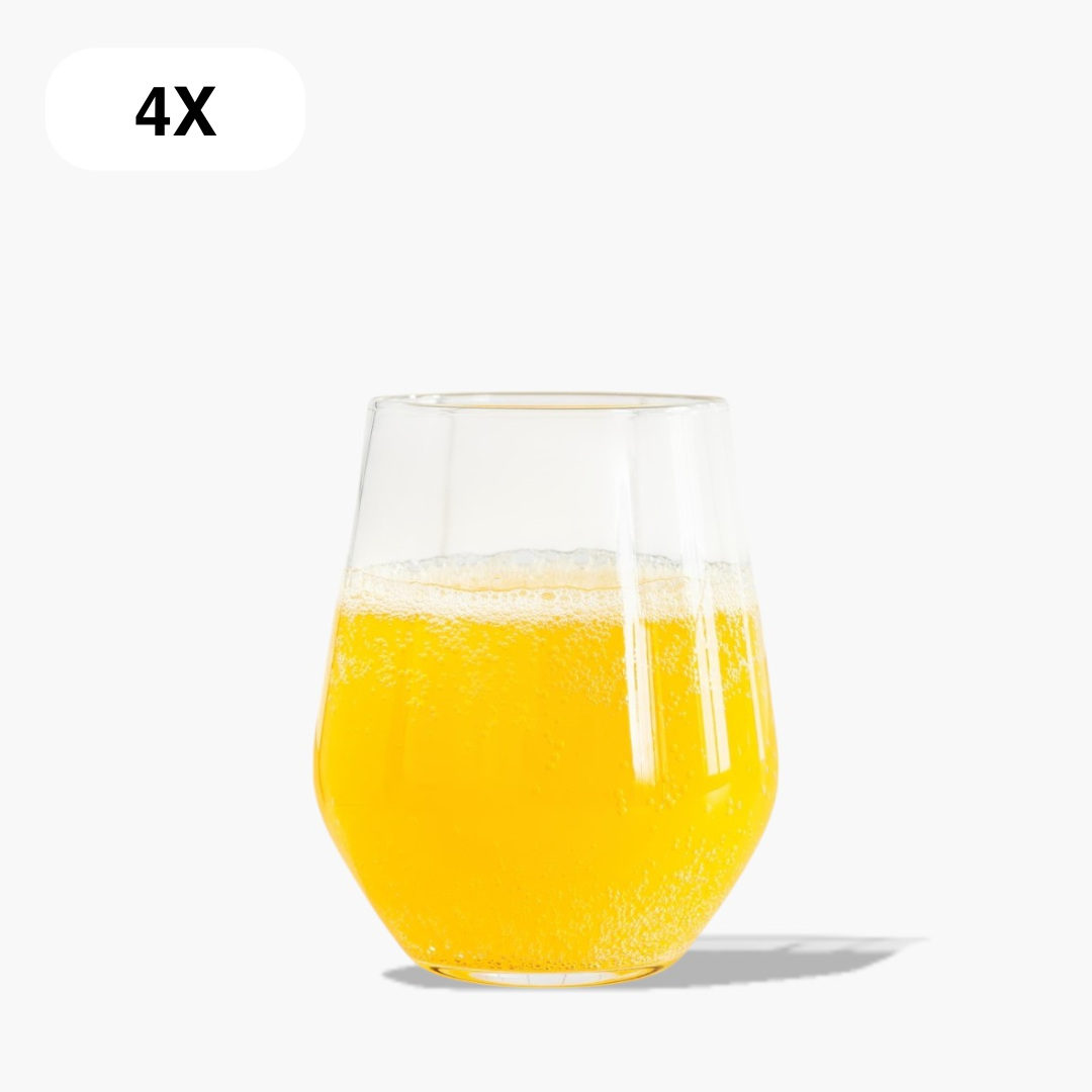 Drinkglazen - 370ml - 4 Stuks - Long Drink Glazen Set - Limonade Glazen - Cocktail Glazen - Water Glazen - Longdrinkglazen
